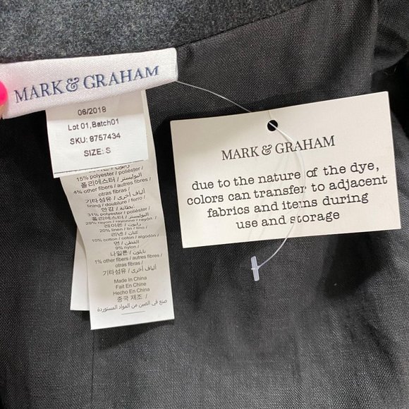 Mark & Graham Charlotte Gray Wool Cape NWT - Picture 6 of 6